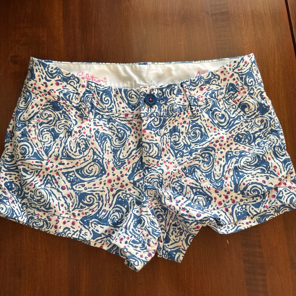 Lily Pulitzer The Walsh short indigo starfish size 4